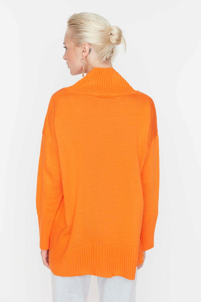 Stand Up Collar Knitwear Sweater - Sweaters 24