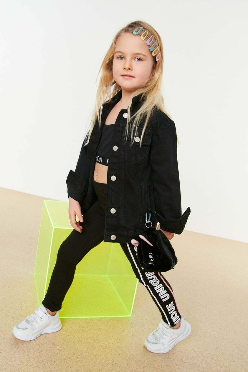 Kids Unisex Dark Wash Denim Jacket - Jackets 117