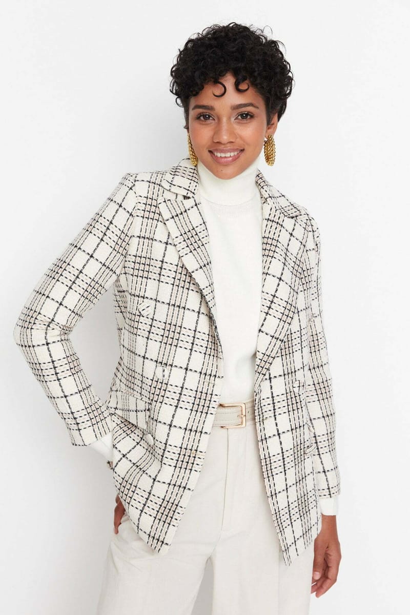 Plaid Blazer Jacket Plaid Blazer Jacket