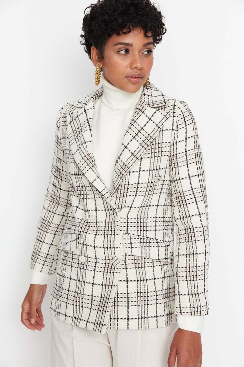 Plaid Blazer Jacket Plaid Blazer Jacket