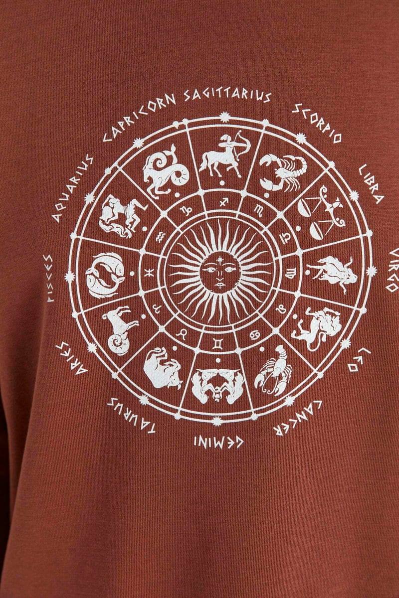 Printed Basic Thin Knitted Sweatshirt - Sweatshirts 48