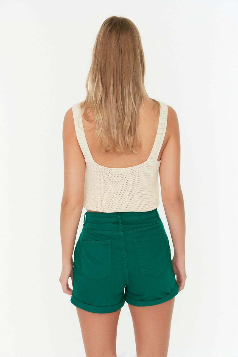 Roll Hem Denim Women's Shorts - Denim Shorts 49