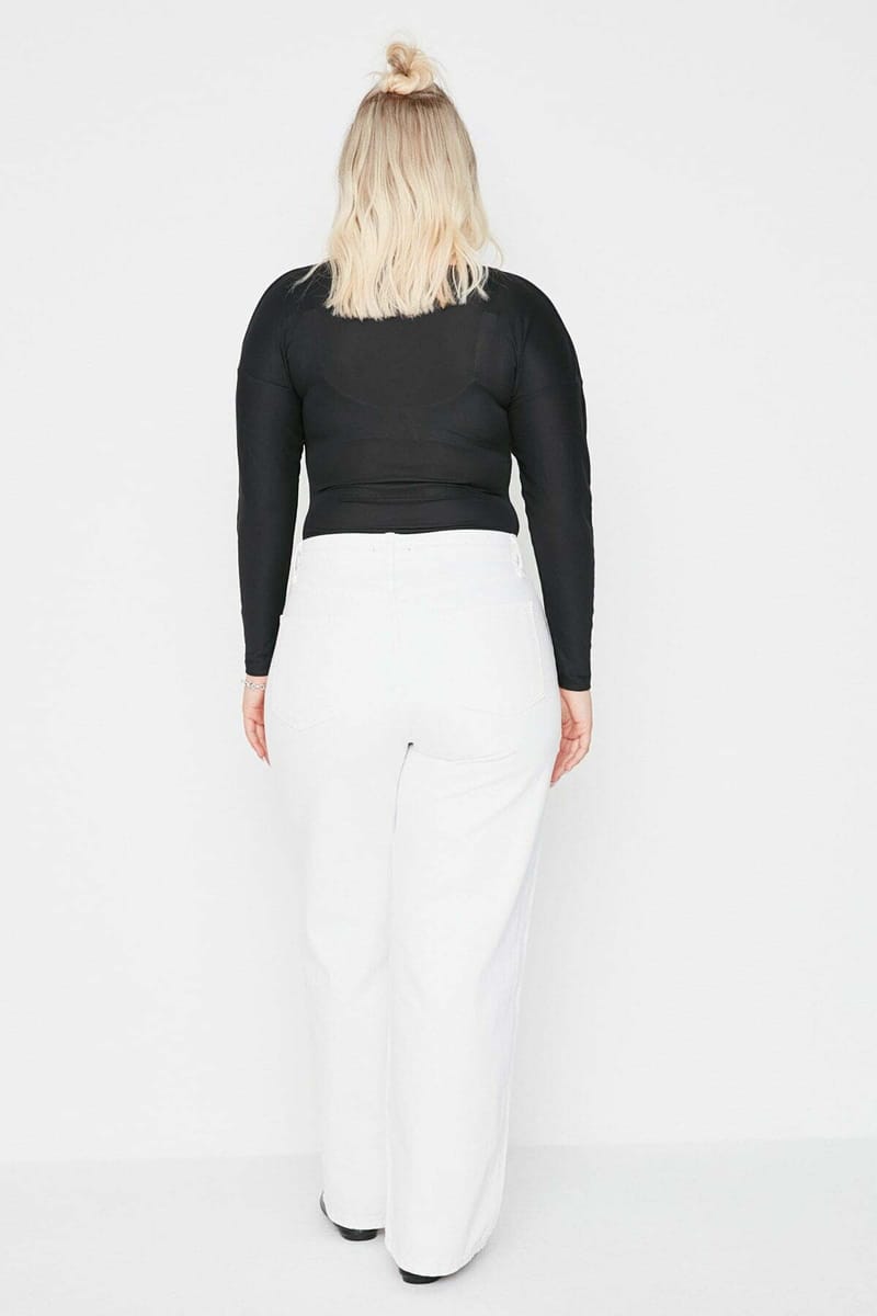 Plus Size High Waist Straight Jeans - Plus Size Pants & Leggings 35