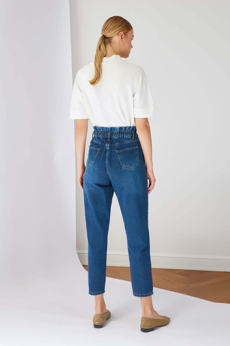 Double Button High Waist Mom Women's Jeans Trendyol - Women's Mom Jeans 54