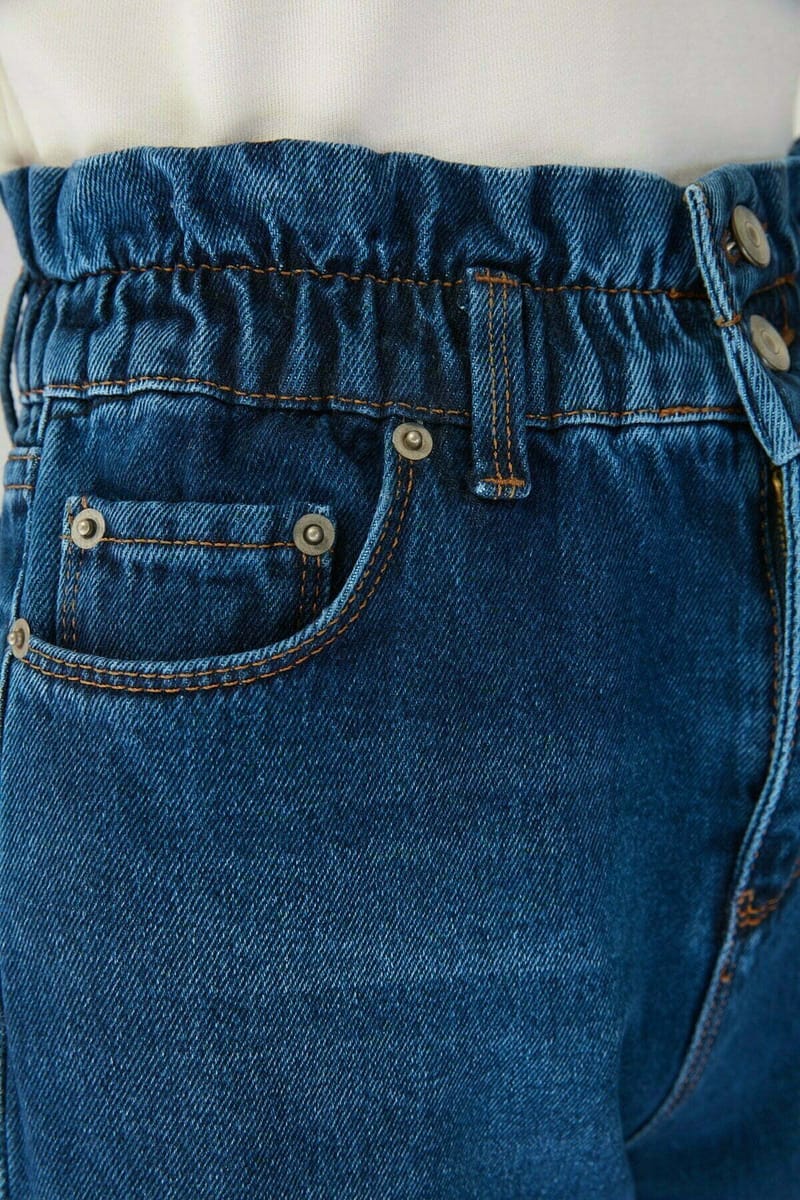 Double Button High Waist Mom Women's Jeans Trendyol - Women's Mom Jeans 52