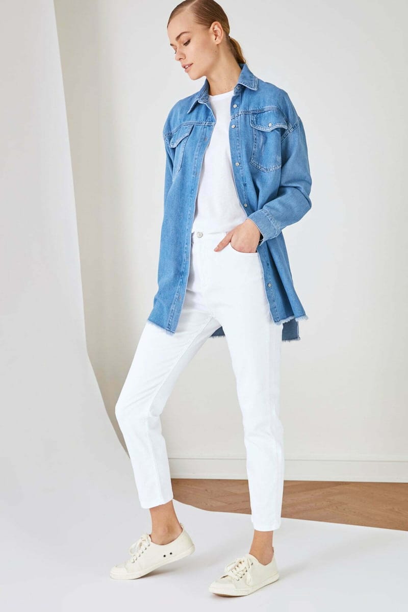 High Waist Mom Women's Jeans High Waist Slim Leg Women's Jeans - Skinny Jeans 50