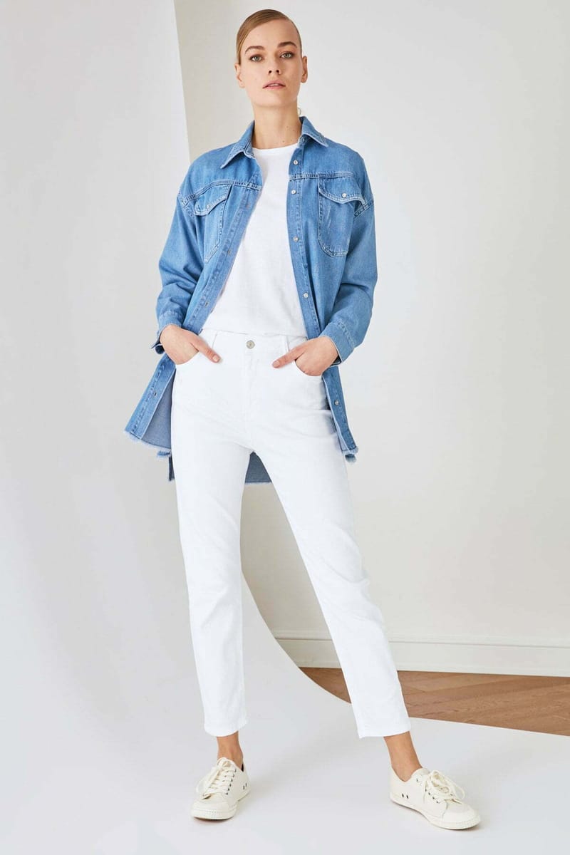 High Waist Mom Women's Jeans High Waist Slim Leg Women's Jeans - Skinny Jeans 51