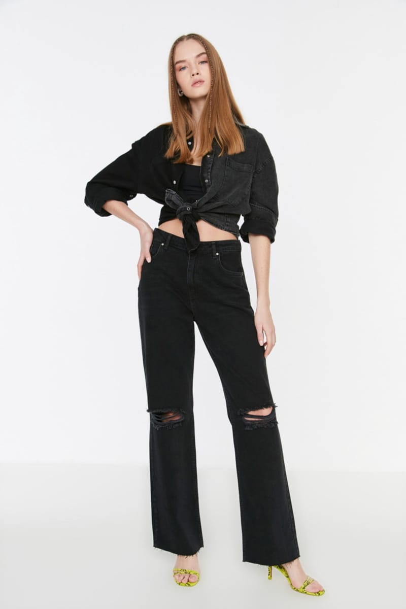 Trendyol - Women's Wide Leg Jeans 104