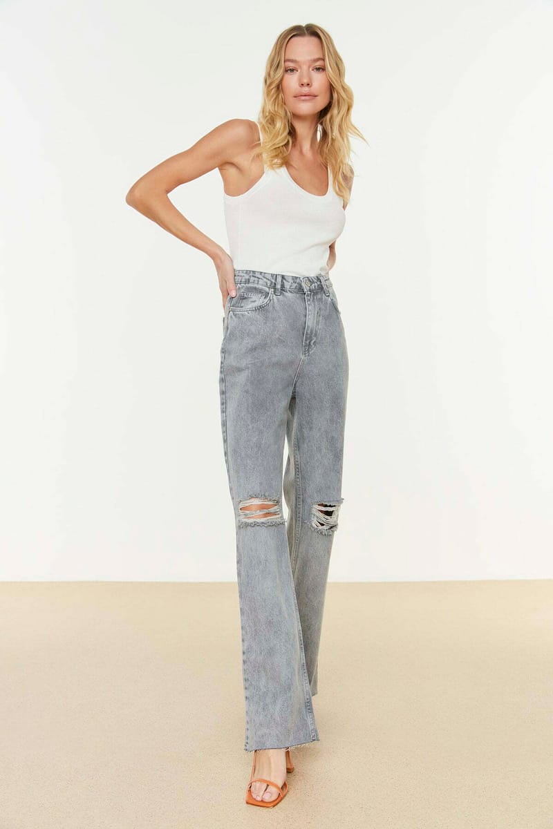Trendyol - Women's Wide Leg Jeans 37