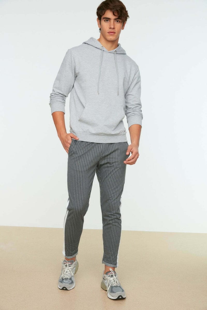 Drawstring Striped Sweatpants - Sweatpants 1