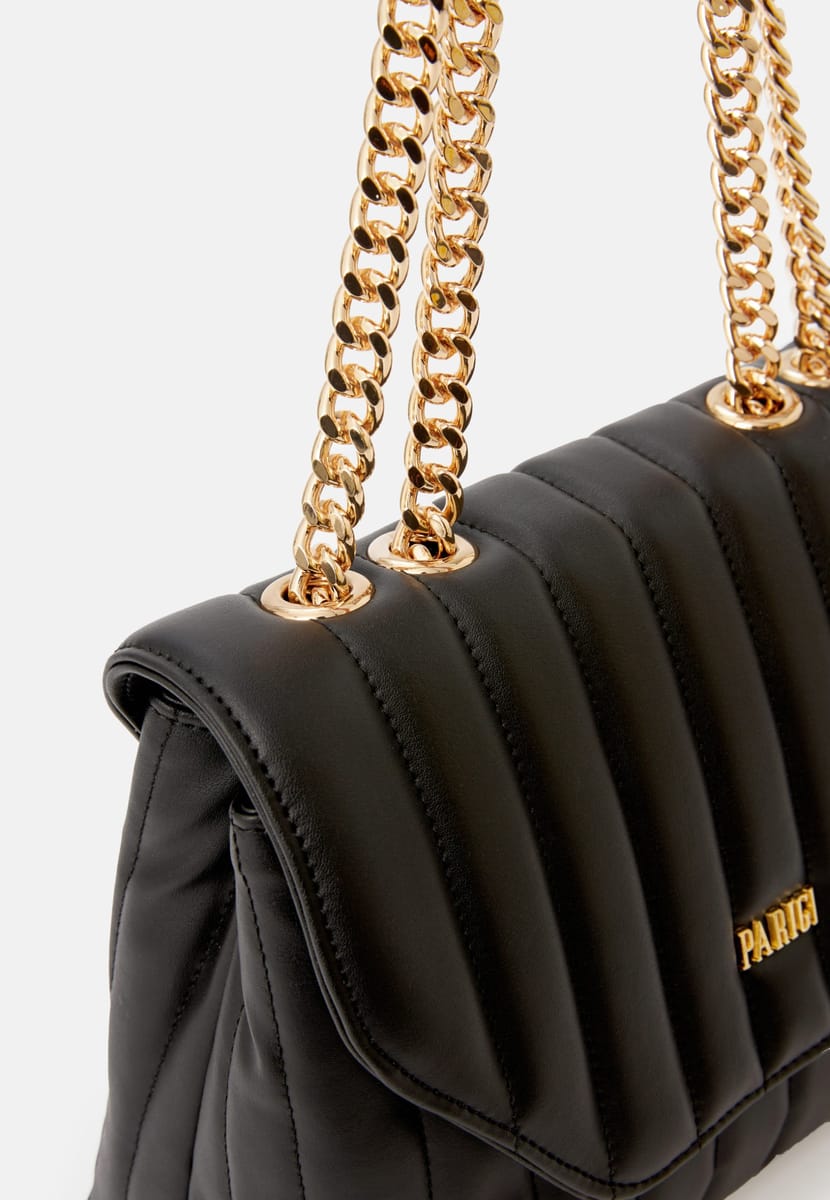 Parigi Black Flap Women's Shoulder Bag - Shoulder Bags 3