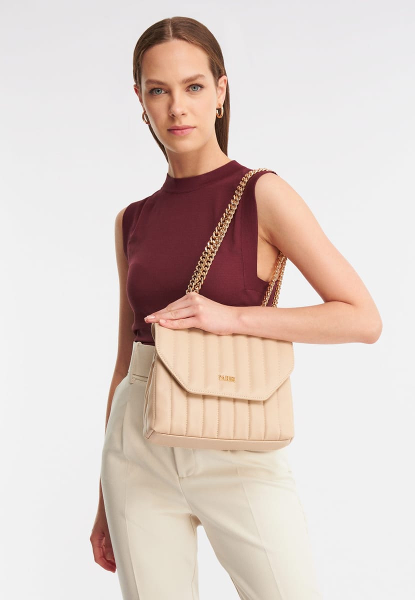 Parigi Pale Brown Flap Women's Shoulder Bag Parigi - Women's Shoulder Bags 8