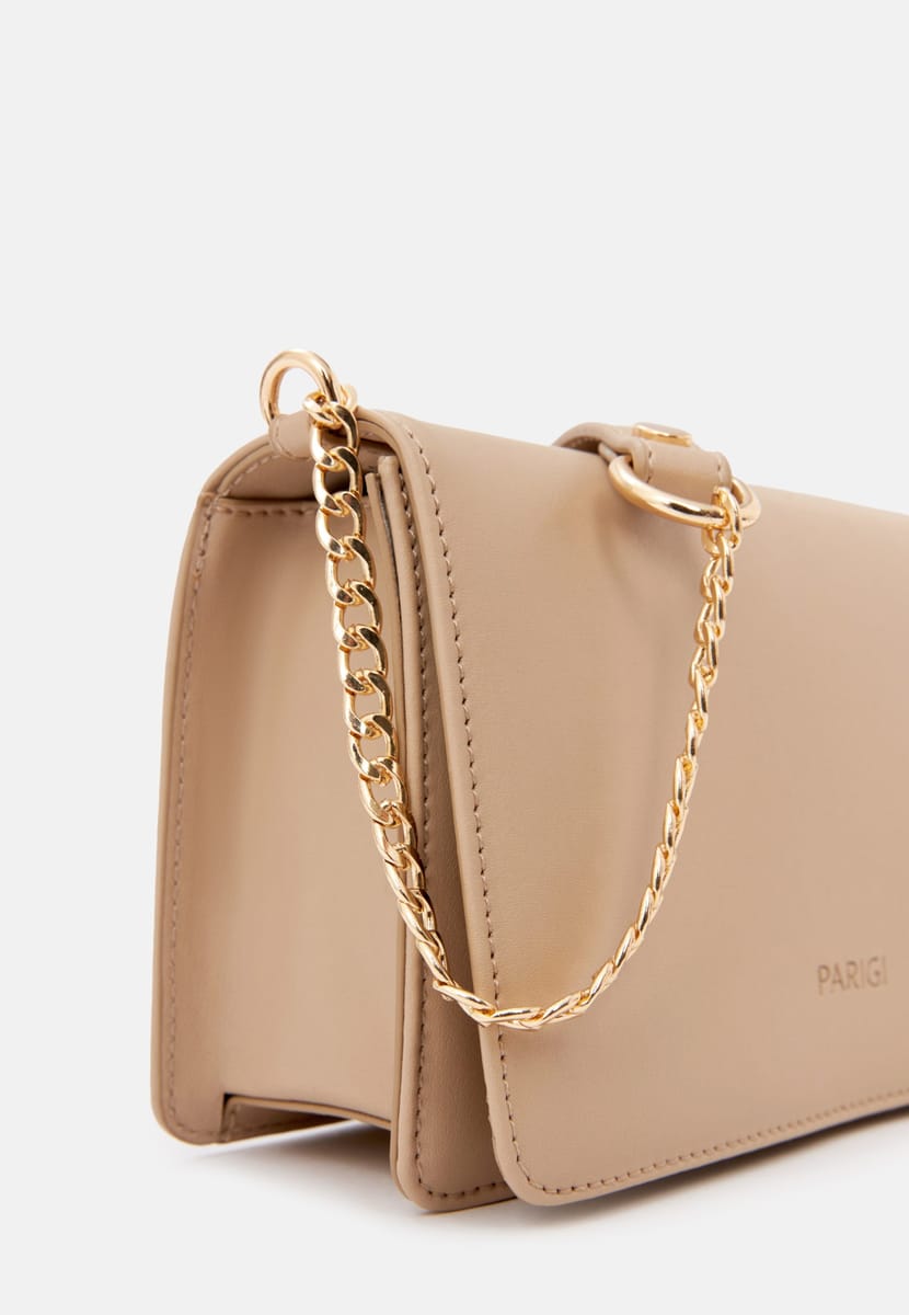 Parigi Beige Women's Flap Crossbody Bag - Crossbody Bags 2