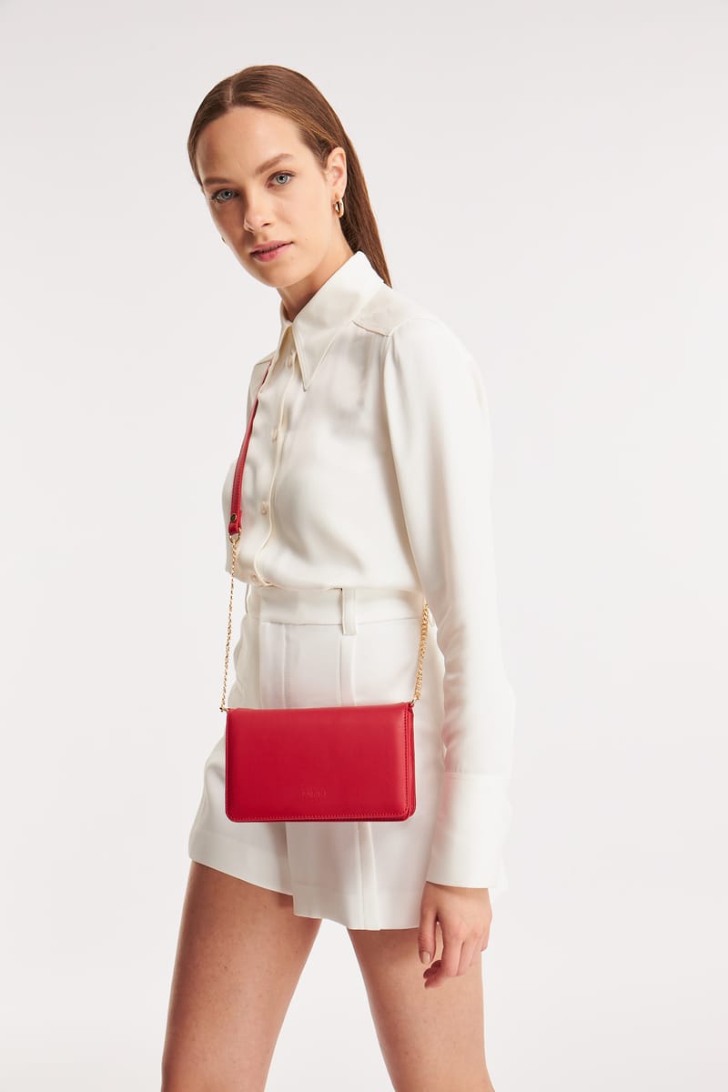 Parigi Red Clutch Women's Crossbody Bag - Crossbody Bags 5