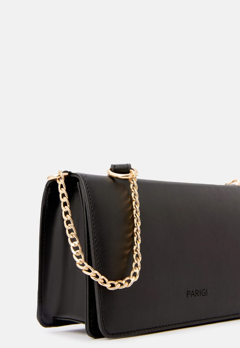 Parigi Black Women's Flap Crossbody Bag - Crossbody Bags 2