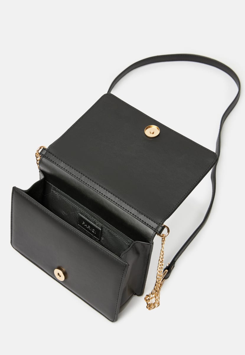 Parigi Black Women's Flap Crossbody Bag - Crossbody Bags 3