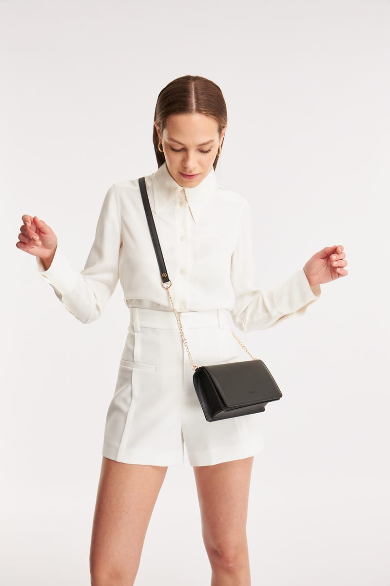 Parigi Black Women's Flap Crossbody Bag - Crossbody Bags 5