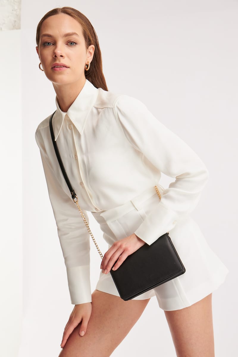 Parigi Black Women's Flap Crossbody Bag - Crossbody Bags 6