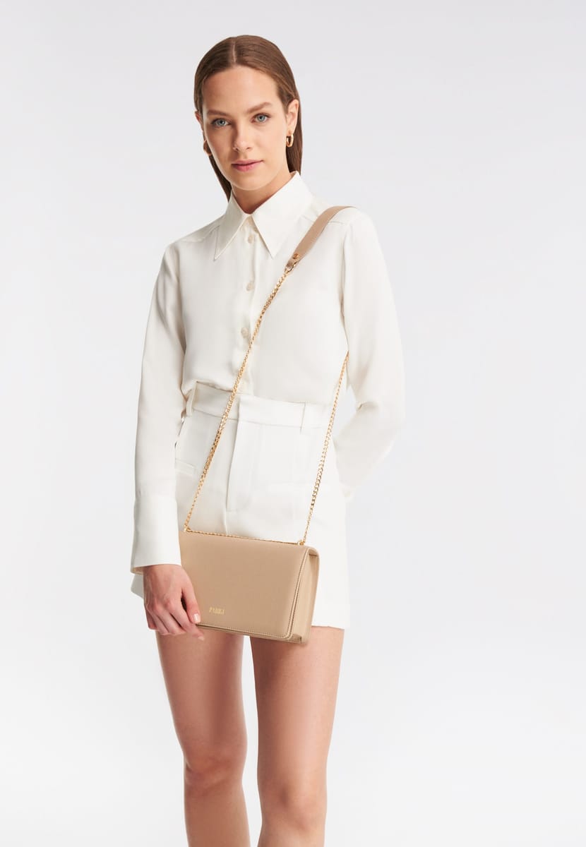 Parigi Flap Pale Beige Women's Shoulder Bag - Shoulder Bags 7