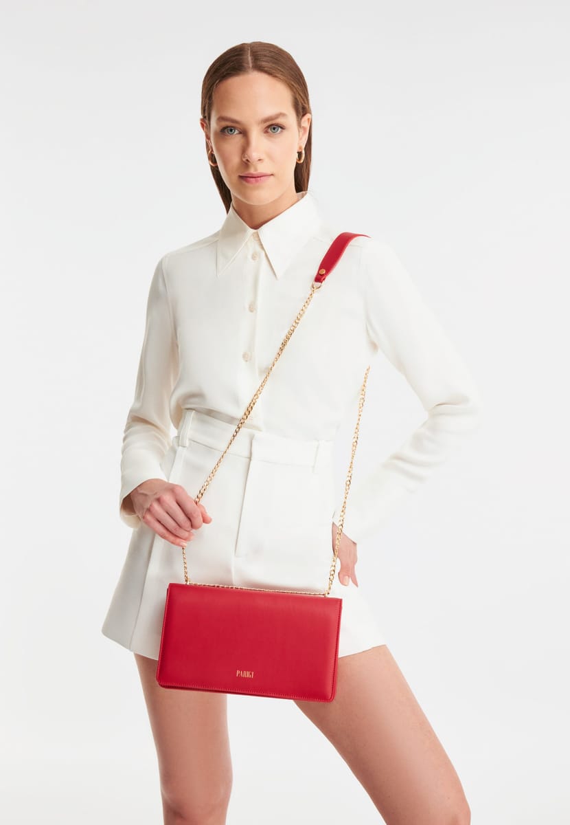 Parigi Women's Red Flap Shoulder Bag - Shoulder Bags 6