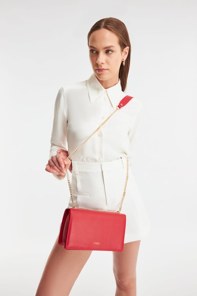 Parigi Women's Red Flap Shoulder Bag - Shoulder Bags 7