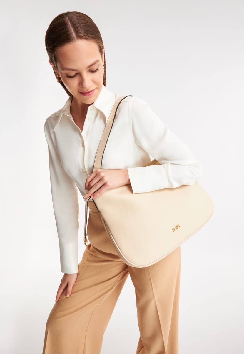 Parigi Women's Beige Shoulder Bag