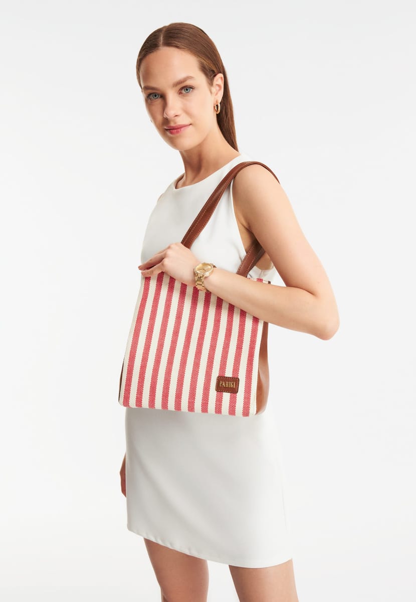 PARIGI Women's Red Strap Tote Bag Parigi Women's Red Strap Tote Bag - Tote Bags 6