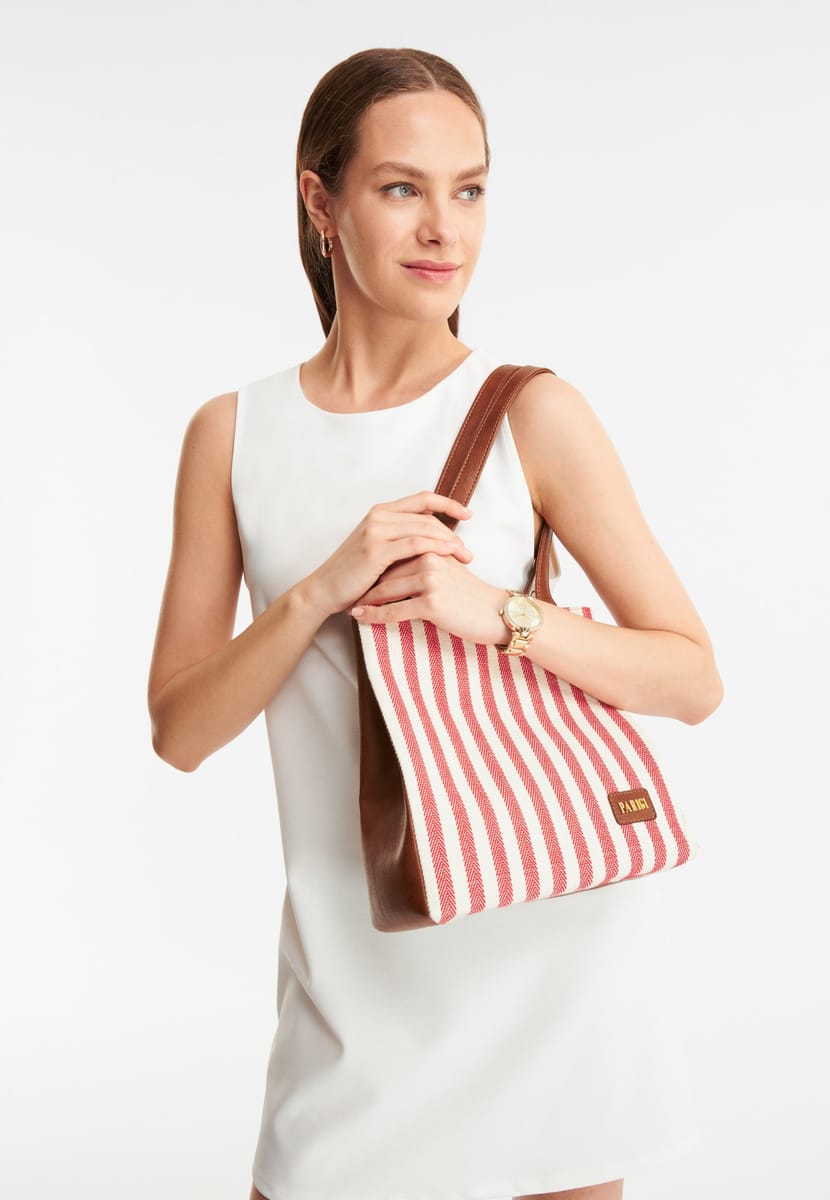 PARIGI Women's Red Strap Tote Bag Parigi Women's Red Strap Tote Bag - Tote Bags 7