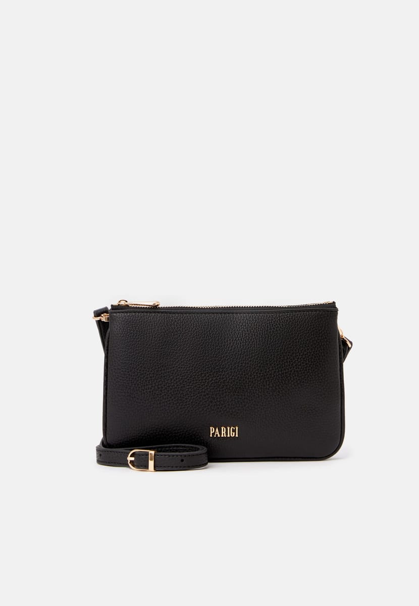 Parigi Black Double Zipper Women's Shoulder Bag Parigi Black Double Zipper Women's Shoulder Bag - Shoulder Bags