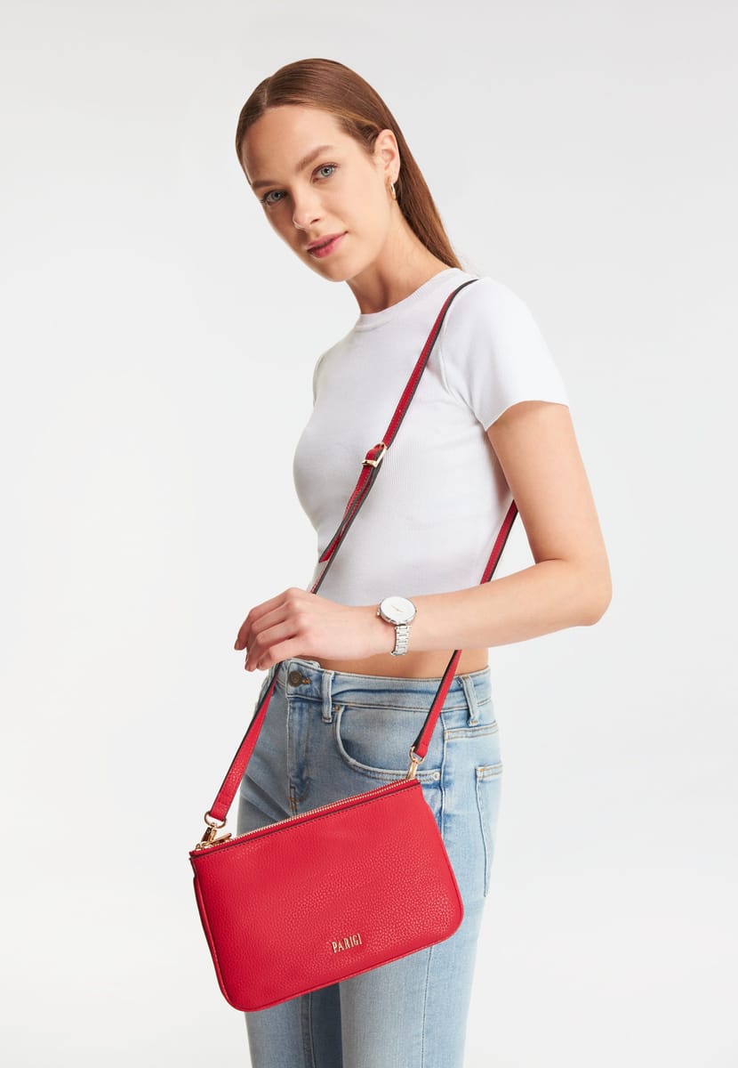 Parigi Women's Red Shoulder Bag - Shoulder Bags 7