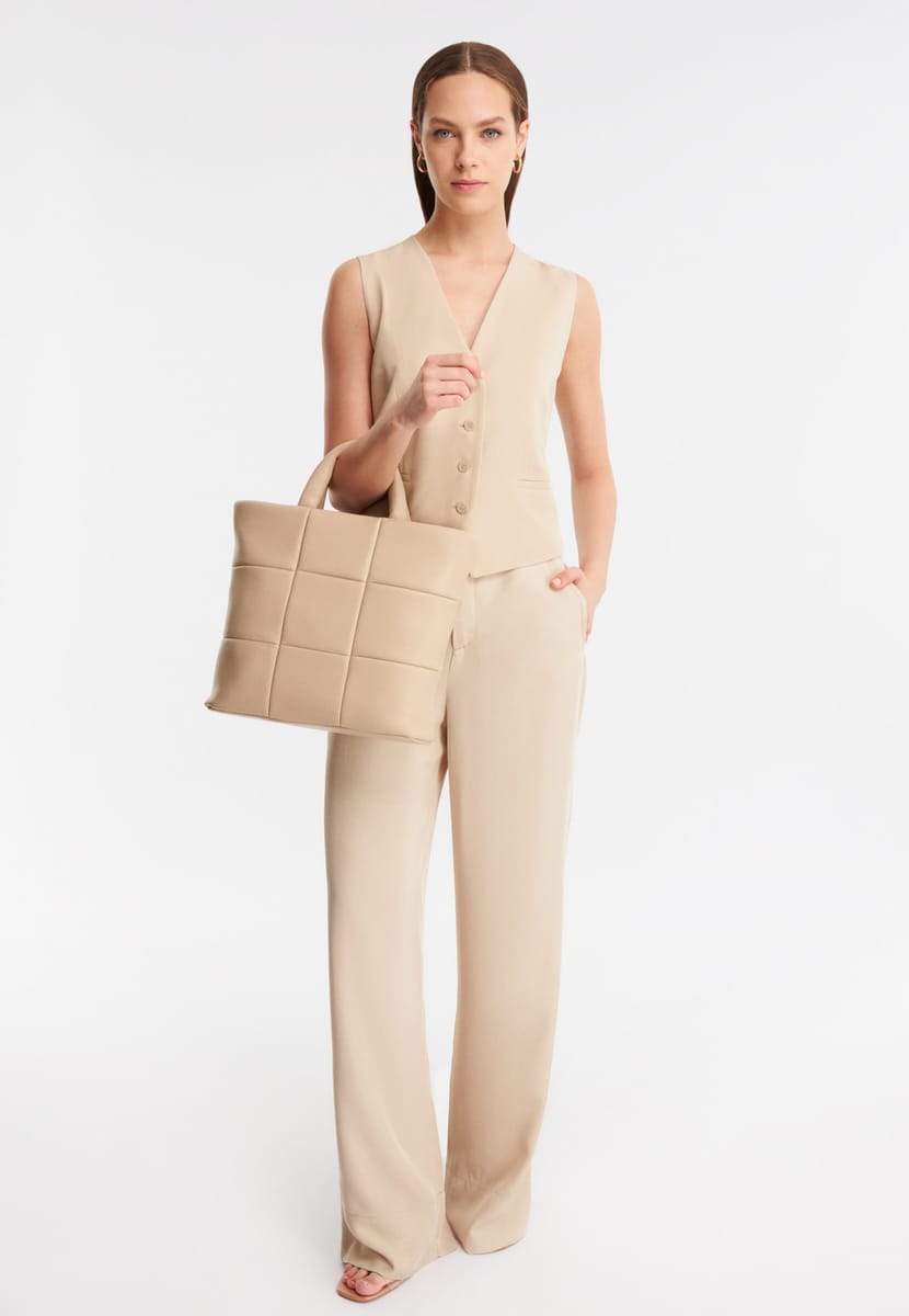 Parigi Women's Beige Tote Bag Parigi Women's Beige Tote Bag