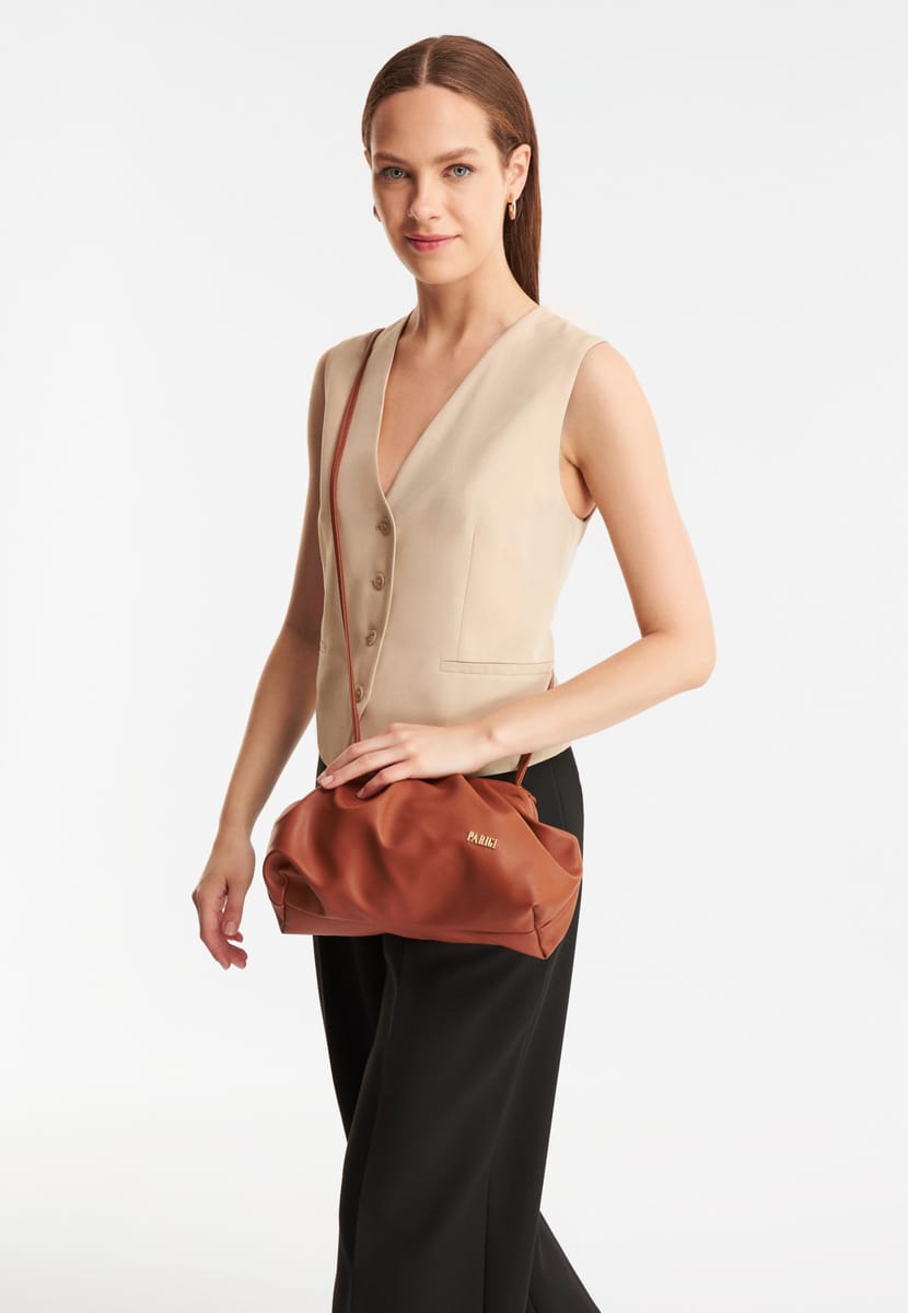 Parigi Tobacco Brown Clutch Women's Shoulder Bag - Shoulder Bags 4