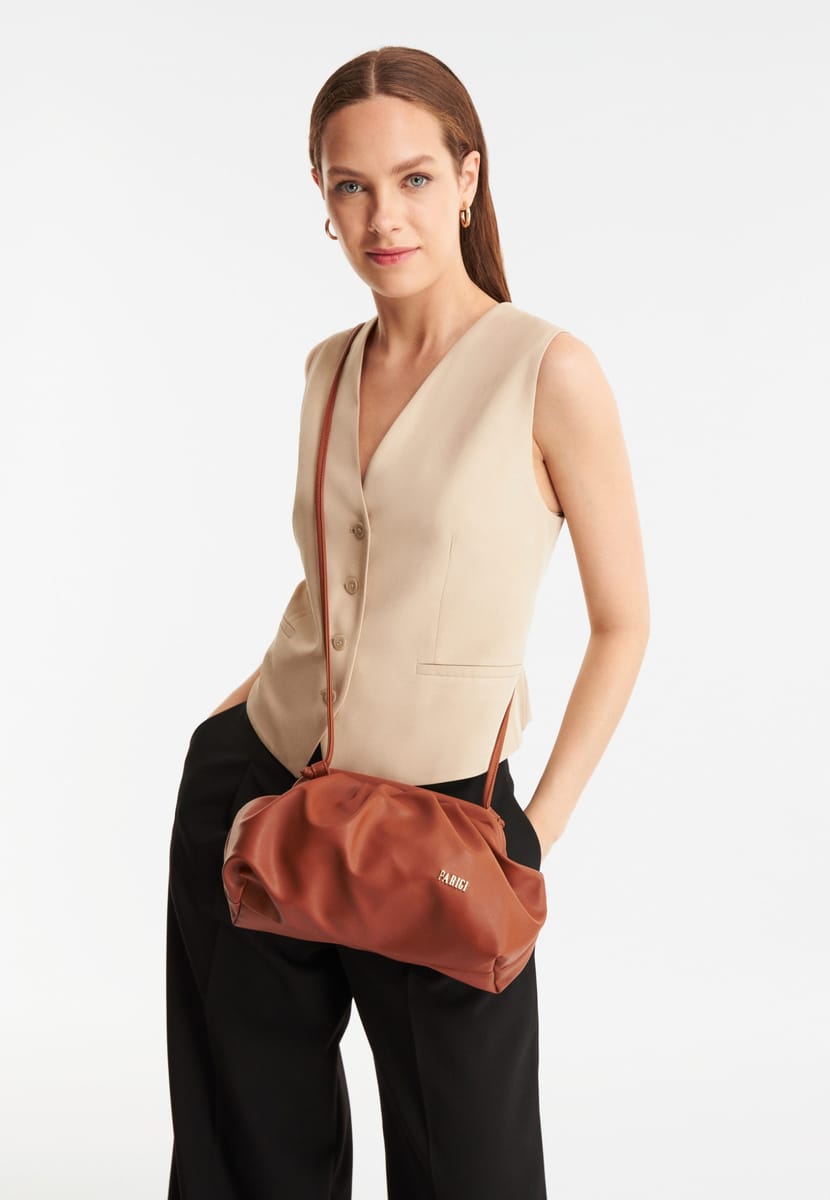 Parigi Tobacco Brown Clutch Women's Shoulder Bag - Shoulder Bags 5
