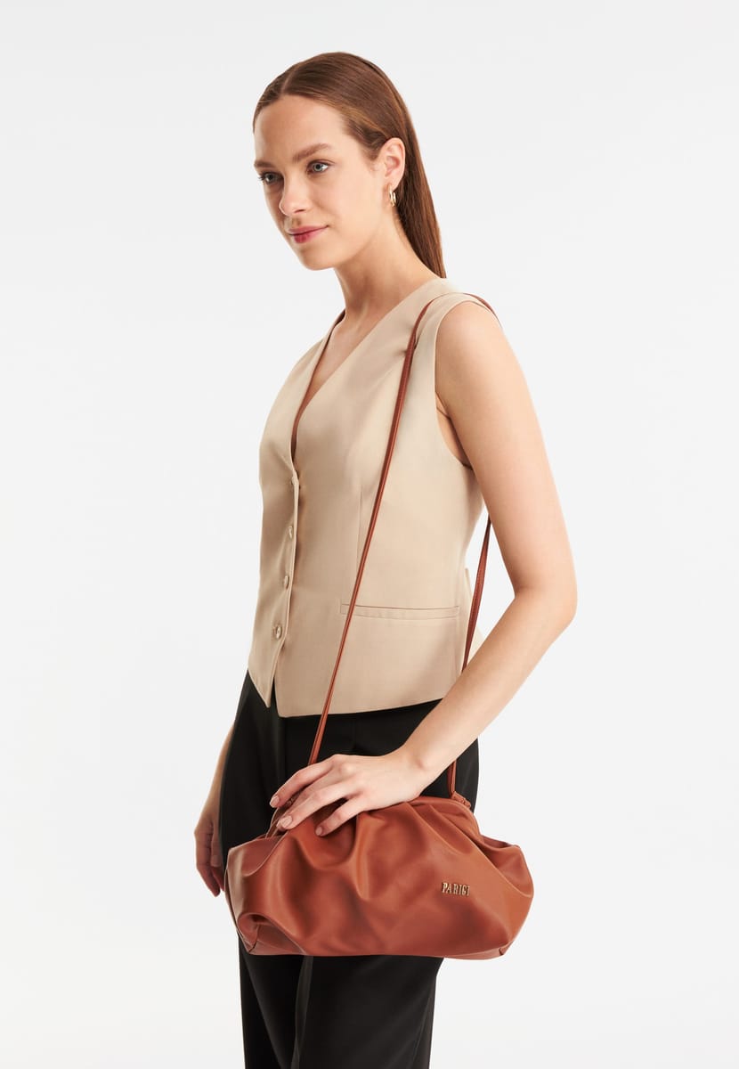 Parigi Tobacco Brown Clutch Women's Shoulder Bag - Shoulder Bags 6
