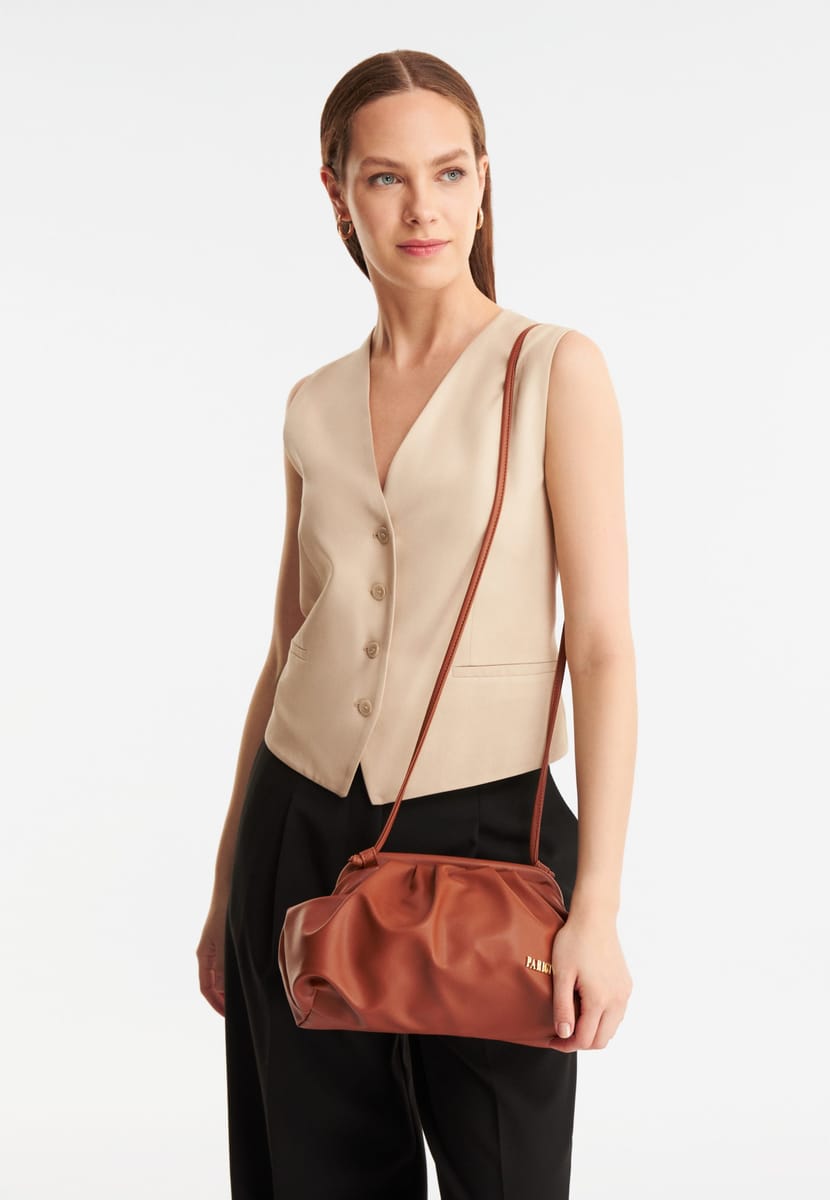 Parigi Tobacco Brown Clutch Women's Shoulder Bag - Shoulder Bags 7