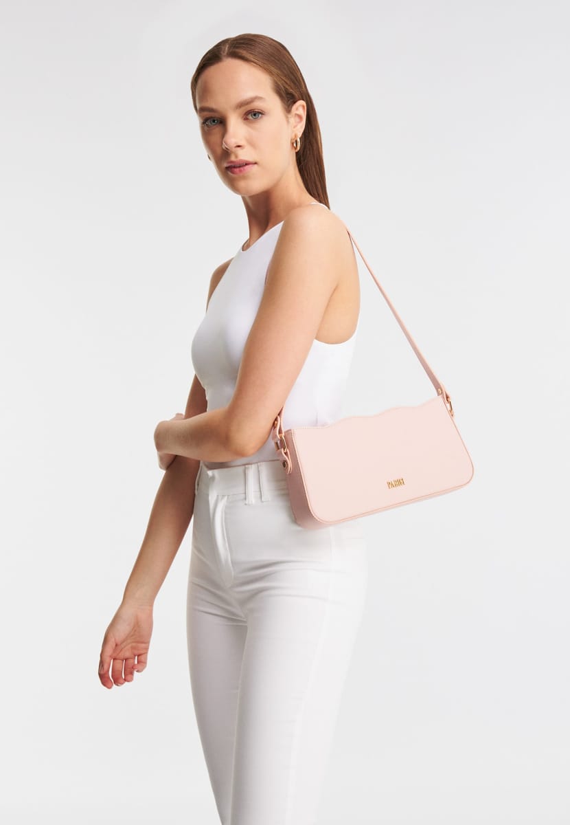 Parigi Powder Pink Women's Baguette Shoulder Bag - Shoulder Bags 7