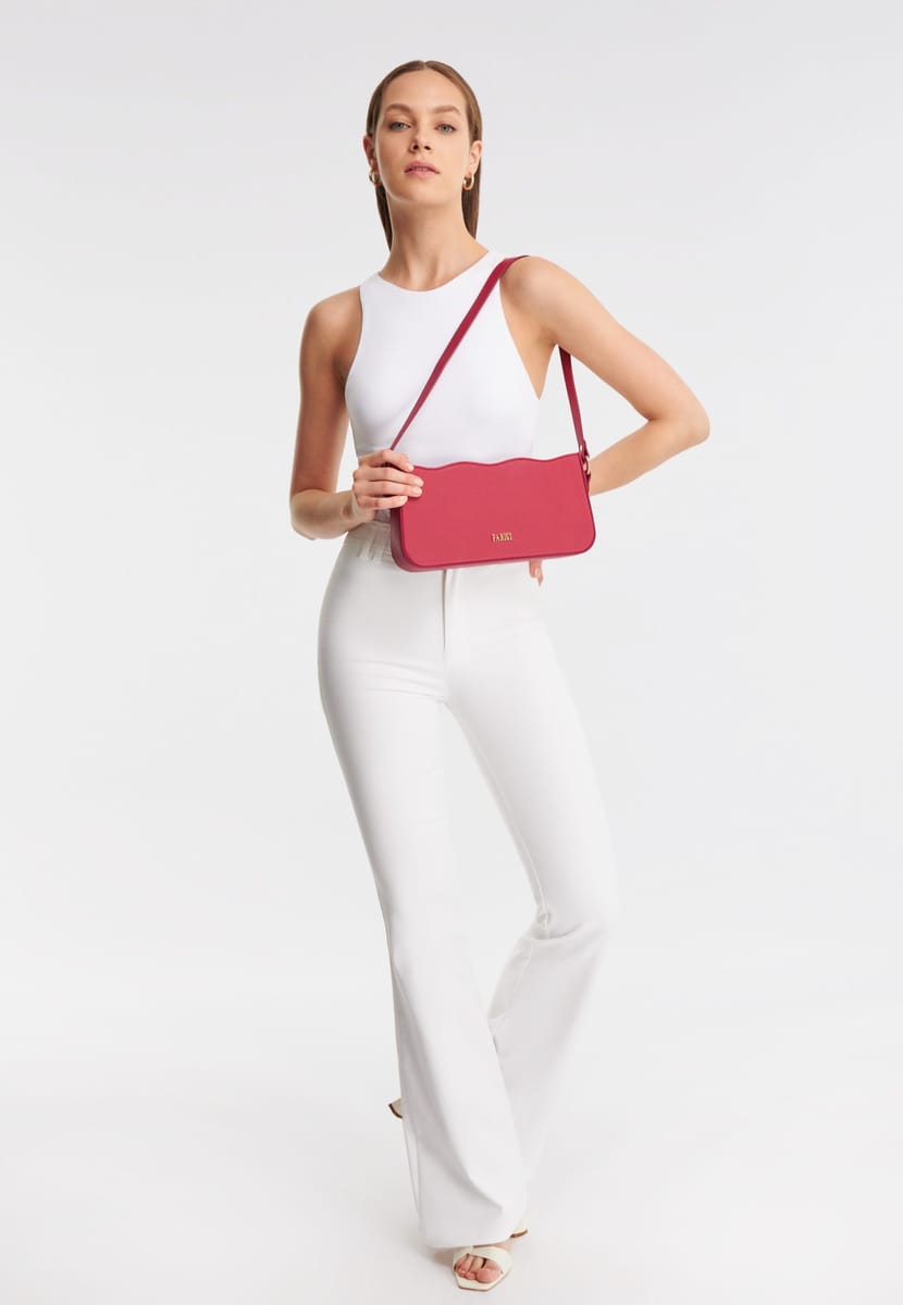 Parigi Women's Fuchsia Baguette Shoulder Bag - Shoulder Bags 5