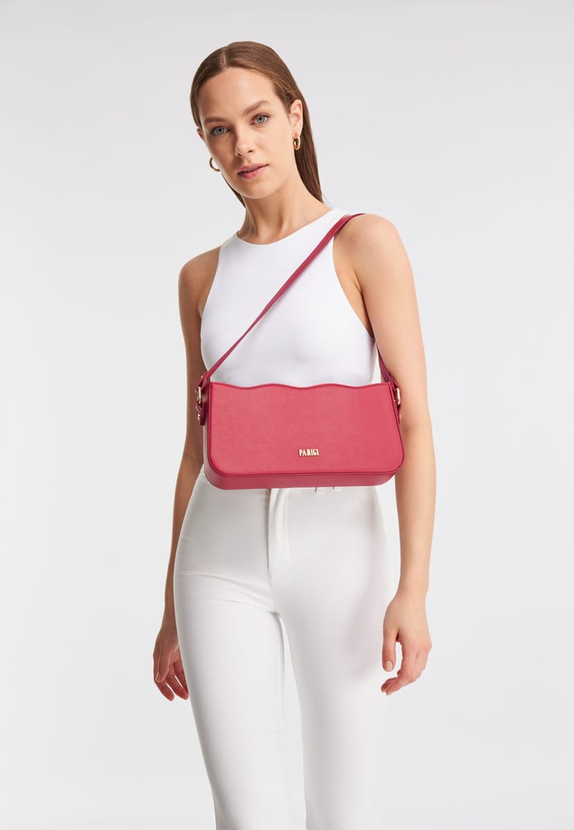 Parigi Women's Fuchsia Baguette Shoulder Bag - Shoulder Bags 6