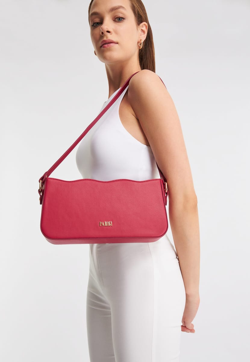 Parigi Women's Fuchsia Baguette Shoulder Bag - Shoulder Bags 7