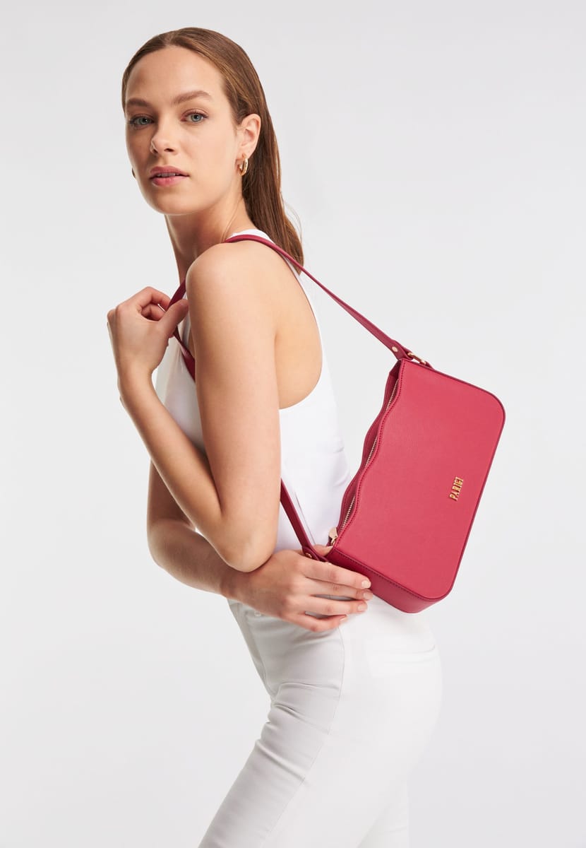 Parigi Women's Fuchsia Baguette Shoulder Bag - Shoulder Bags 8