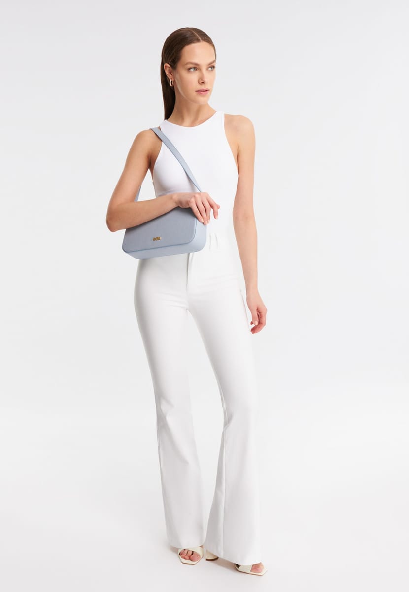 Parigi Light Blue Women's Baguette Shoulder Bag - Shoulder Bags 4