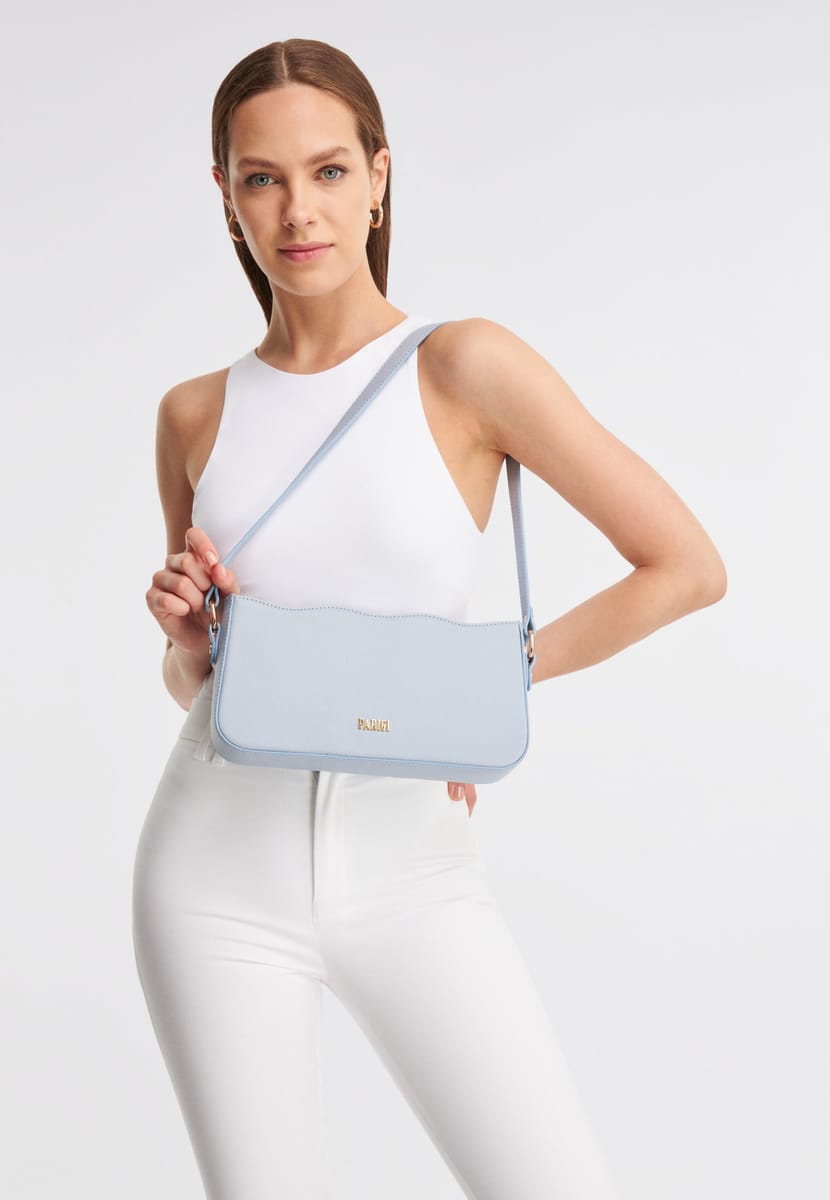 Parigi Light Blue Women's Baguette Shoulder Bag - Shoulder Bags 6