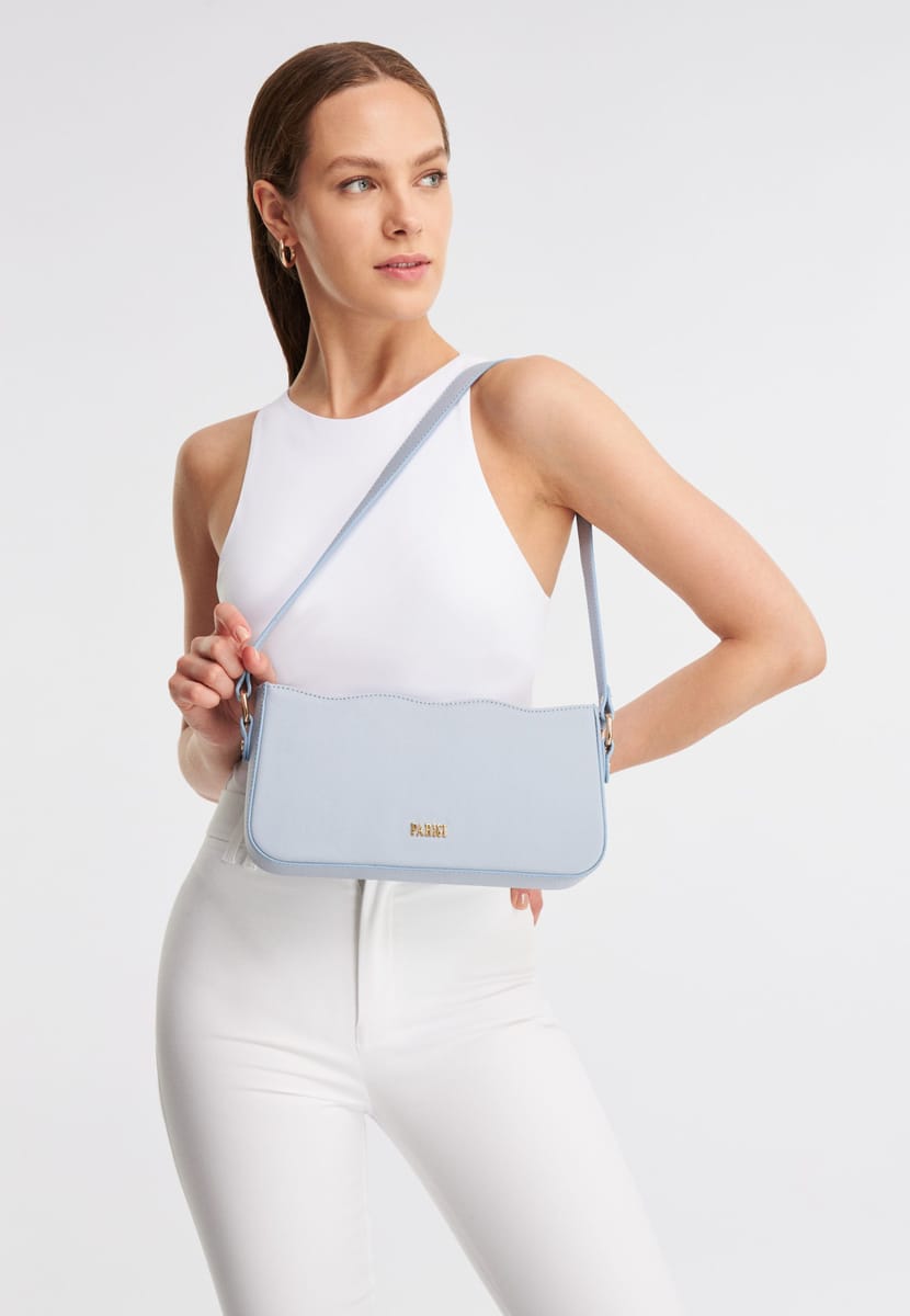 Parigi Light Blue Women's Baguette Shoulder Bag - Shoulder Bags 7