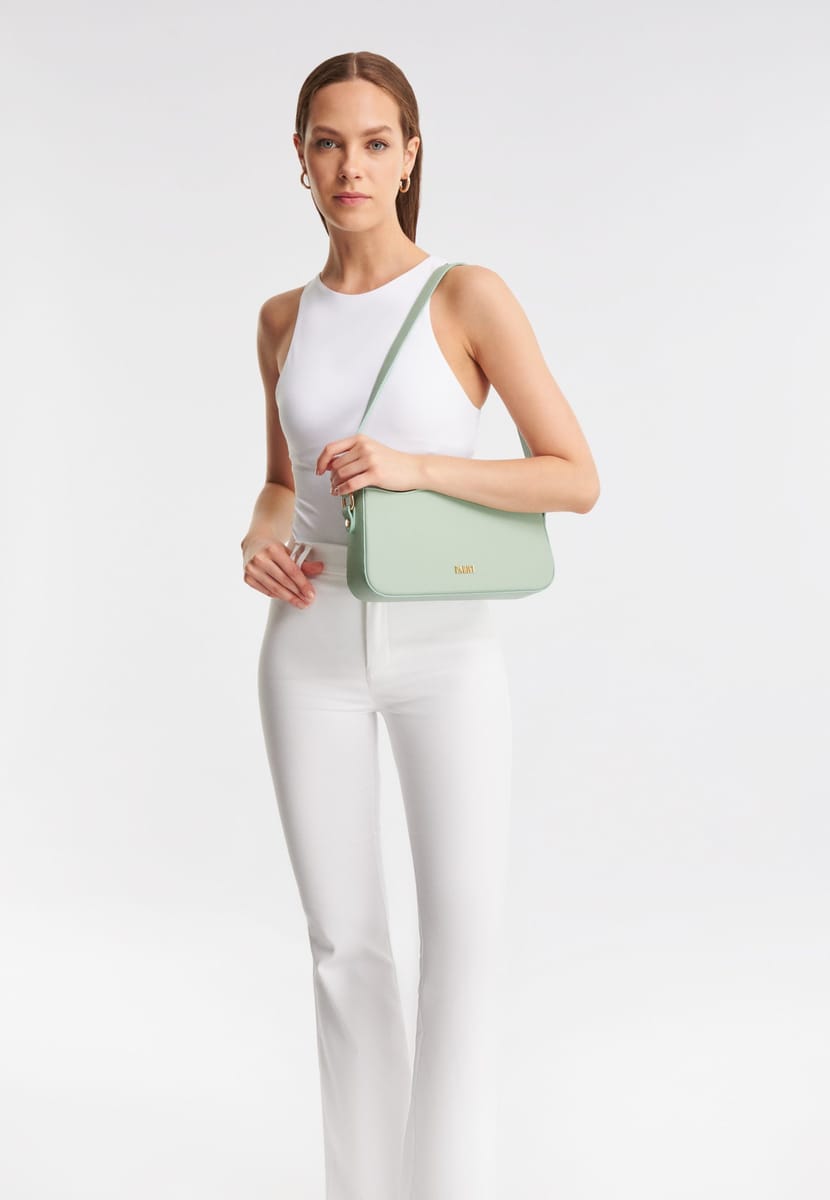 PR175H0KEM11_7.jpg Parigi Women's Mint Baguette Shoulder Bag - Shoulder Bags 6