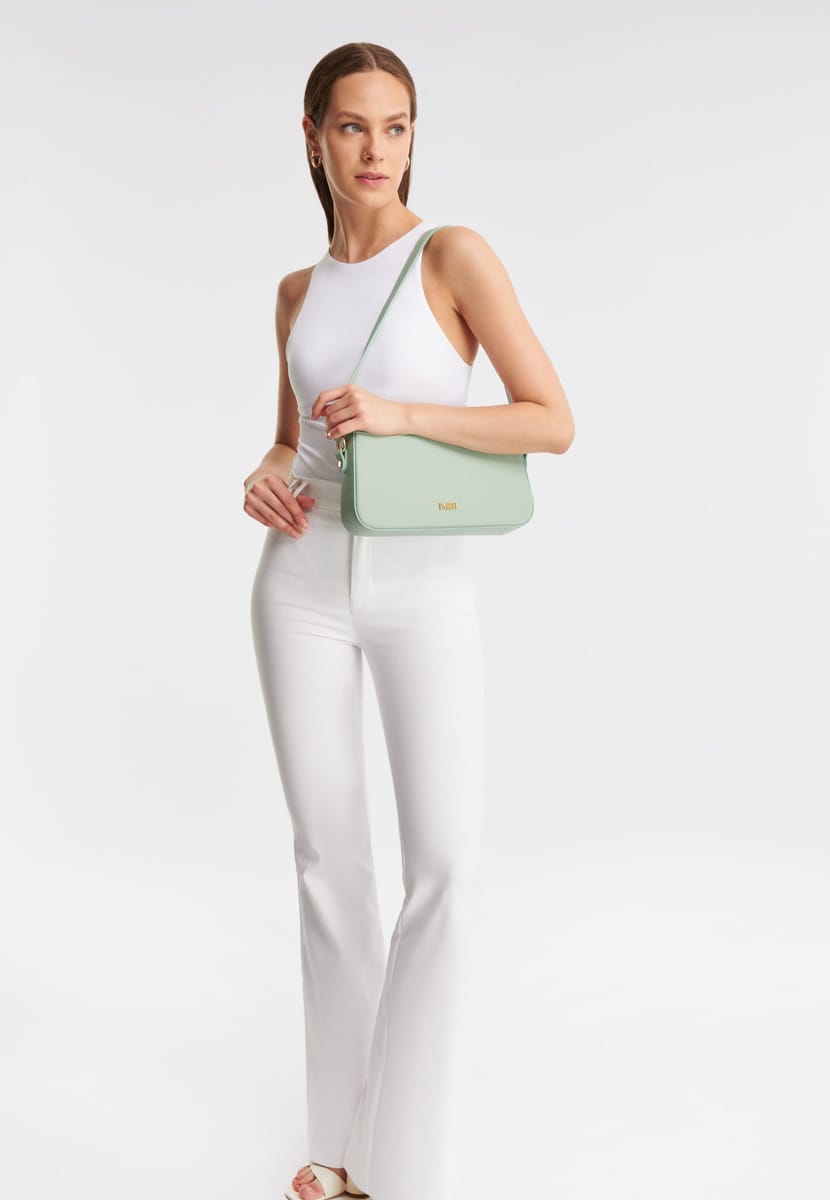 PR175H0KEM11_8.jpg Parigi Women's Mint Baguette Shoulder Bag - Shoulder Bags 7