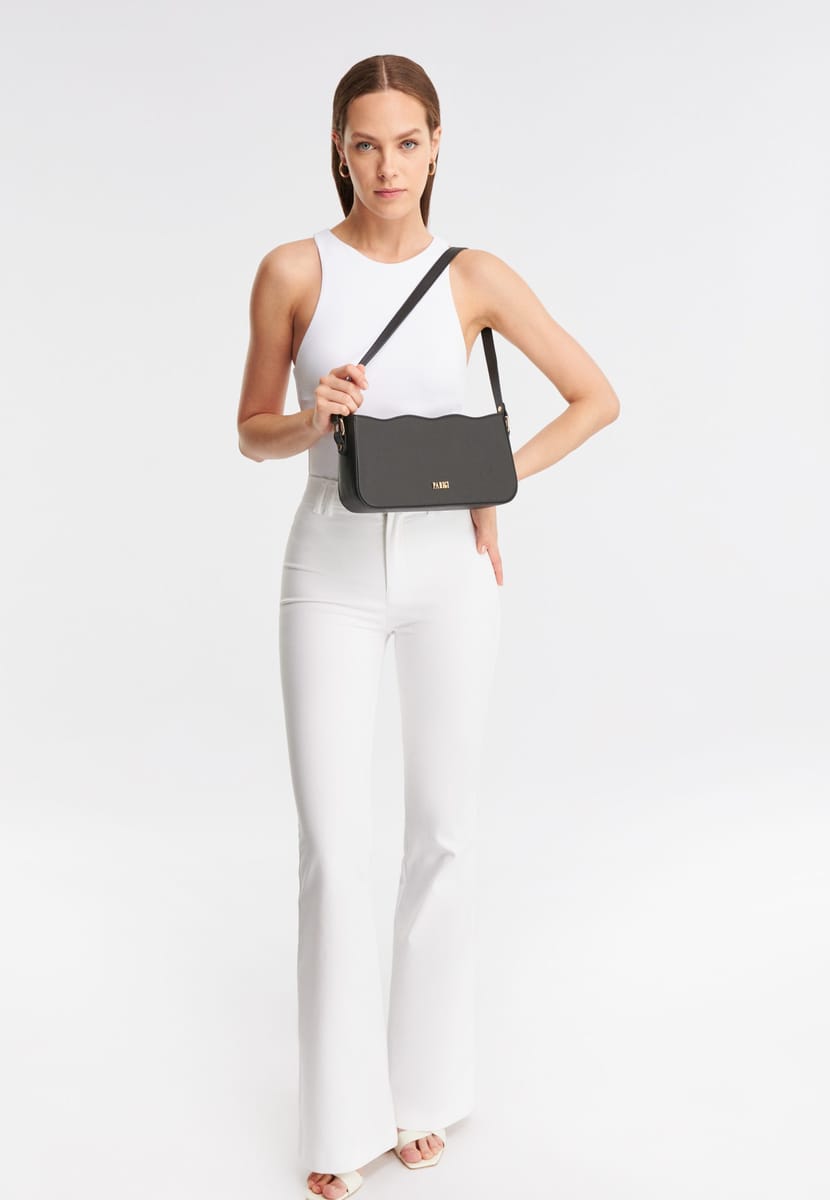 Parigi Women's Black Baguette Shoulder Bag - Shoulder Bags 4