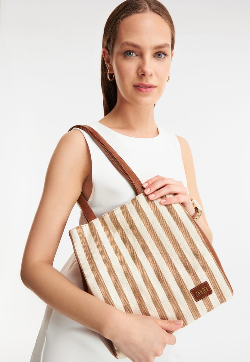 Parigi Beige Women's Strap Tote Bag - Tote Bags 6