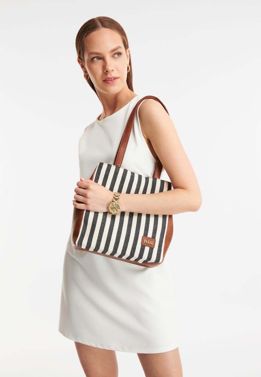 Parigi Women's Black Strap Tote Bag - Tote Bags 7