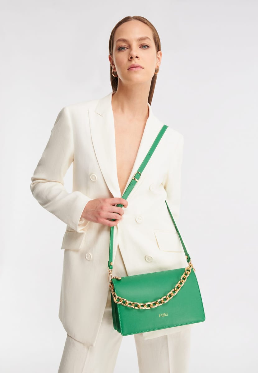 PR178H0KEM12_9.jpg Parigi Green Women's Shoulder Bag - Shoulder Bags 8
