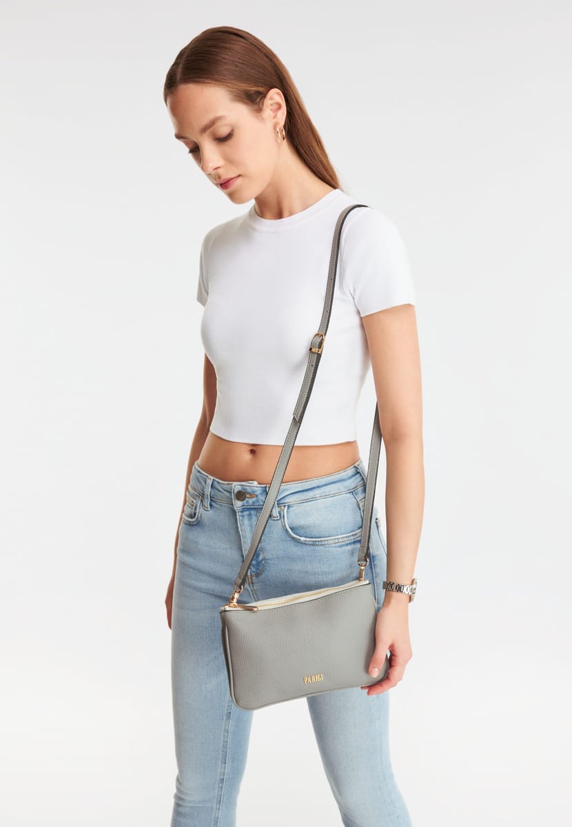 Parigi Women's Grey Shoulder Bag - Shoulder Bags 5